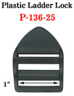 1" Curved Plastic Ladder Lock Buckles:  Easy Lock Fasteners P-136-25/Per-Piece