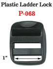 1" Plastic Ladder Lock Buckles: With Finger Knobs