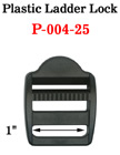 1" Plastic Locks: Strap Locking Buckles: Ladder Style Fasteners