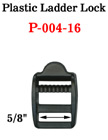 5/8" Plastic Ladder Locks: Small Ladderlock Strap Buckle Fasteners P-004-16/Per-Piece