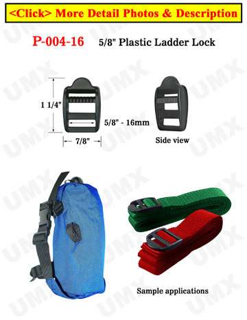 5/8" Plastic Ladder Locks: Small Ladderlock Strap Buckle Fasteners