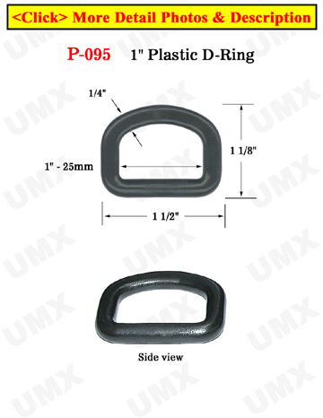 1" Heavy Duty Plastic D-Rings