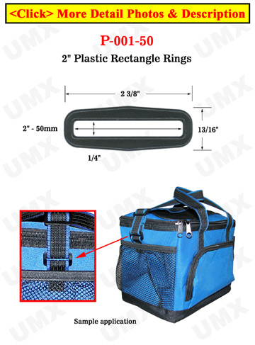 2" Jumbo Size Rectangular Shape Heavy Duty Plastic Rings