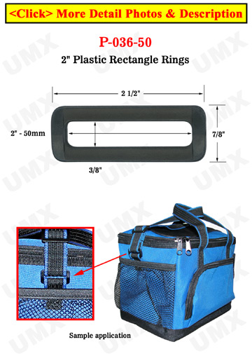 2" Jumbo Size Regular Heavy Duty Plastic Rectangle Ring