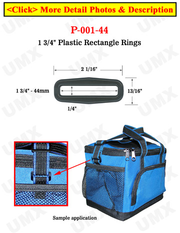 1 3/4" Large Size Plastic Rectangular Rings