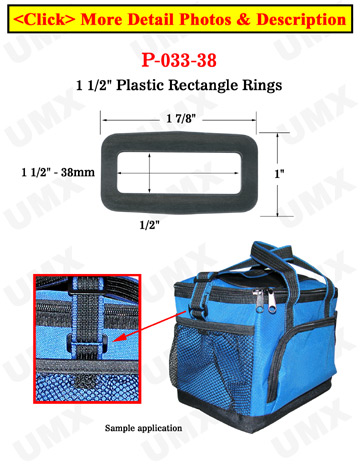 1 1/2 Large Plastic D-Ring: For Apparel, Lanyards and Craft Making 