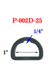 1" Medium Size Indented Plastic D-Ring: For Apparel, Lanyards and Crafts Making P-002D-25/Per-Piece