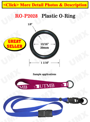 13/16 Great Seller Plastic O-Ring: For Apparel, Lanyards and Crafts Making  