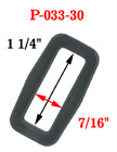 1 1/4" Popular Thick Strap Rectangle Plastic Ring