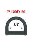 3/4" Small Flat Bar Plastic D-Rings P-129D-20/Per-Piece