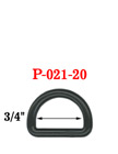 3/4" Small Plastic D-Ring: For Apparel, Lanyards and Crafts Making P-021-20/Per-Piece