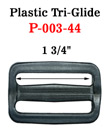 1 3/4" Extra Large  Adjustable Plastric Strap Buckles: Tri-Glides P-003-44/Per-Piece