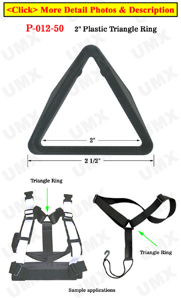 2" Jumbo Size Heavy Duty Triangle Plastic Rings