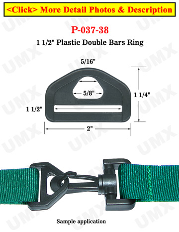 1 1/2" Large Size Single Bars Hexagon Heavy Duty Plastic  Rings