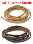 Leather Suede: Genuine Small, Narrow & Flat Leather Cords / Strings - 1/8"(W)x60"(L)