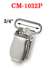 3/4" Finger Tip Style Metal Suspender Clips With Plastic Protection Insert: Nickel Color