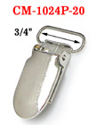 3/4" Popular Suspender Clips / Pacifier Clips With Fabric Protecting Plastic Teeth