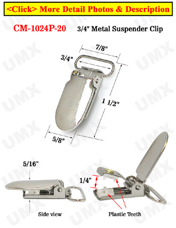 Heavy Duty Metal Suspender Clip for 1 1/2 Straps