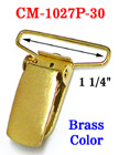 1 1/4" PVC Plastic Protected Suspender Clips: Brass Finish CM-1027P-30