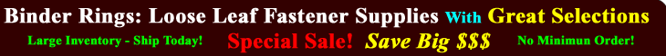 Metal Binder Rings, Combine Book Paper Rings & Round Loose Leaf Ring Fasteners
