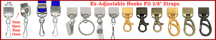 Ez-Adjustable Lanyard Hardware: Accessory Adptors, Strap Connectors & Metal Buckles