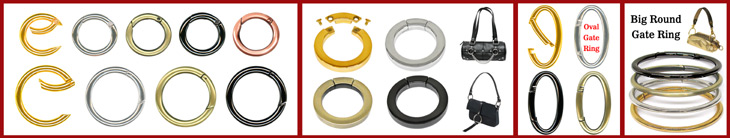 Heavy Duty Lanyard Strap Rings, Purse Strap Metal Round Ring Fasteners , Handbag Sholder Strap Metal Fittings