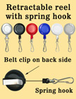 Retractable Reels With Metal J-Hooks