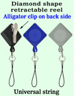 Diamond Shape Retractable Badges With Alligator Clips