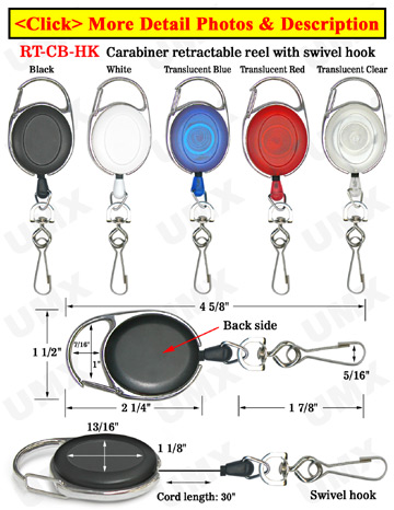 Carabiner Retractable  Swivel Hooks For Small Hardware Accessories