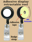 Rotatable Retractable Displays With Adhesive Backs and Snap-On Buttons RT-12-ST/Per-Piece