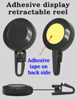 Multiple Application Retractable Accessory Display With Plastic Ez-Hooks - Adhesive Tapes Included RT-14/Per-Piece