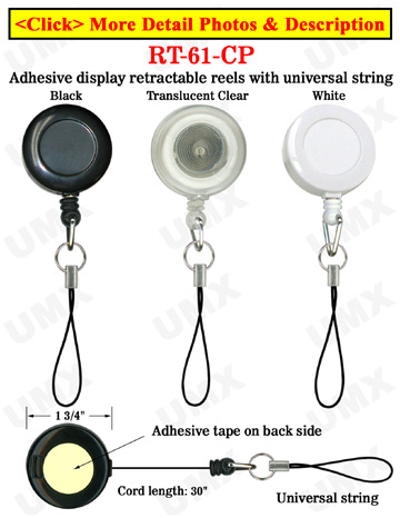 Low Cost Special Event Display Retractable Event Display Reels With Universal Strings and Adhesive Backing