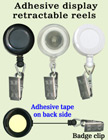High Quality Low Cost Cheap Price Display Retractable Reels With Metal Clips and Adhesive Backing RT-61-BC/Per-Piece