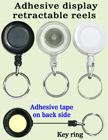 Low Cost Promotional Item Display Retractable Key Chain Reels With Metal Keychains and Adhesive Backing RT-61-O/Per-Piece