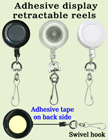 High Quality & Cheap Trade Show Display Retractable Trade Show Reels With Metal Swivel Hooks and Adhesive Backing RT-61-HK/Per-Piece