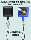 Rotatable Cell Phone Reels With Universal Strings & Alligator Clips