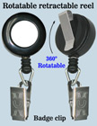 All Direction Pull Retractable Name Badge Clips With Metal Badge Clips & Belt Clips RT-11-BC/Per-Piece