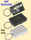 Rectangle Rotatable Retractable Key Chains With Metal Key Chain Holders & Belt Clips