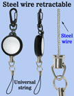 Metal Steel Cable Wire Retractable Reels With Universal String