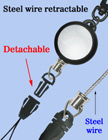 Detachable Steel Cable Wire Retractable Reels With Quick Release Fastener Strings RT-03S-CP2/Per-Piece