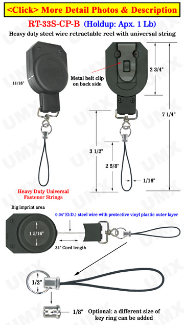 Heavy Duty Retractable Reels: For PDA, GPS, Handheld Scanners, Meters 