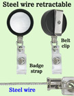 Steel Cable Wire Retractable Reels With Vinyl Cable Shield