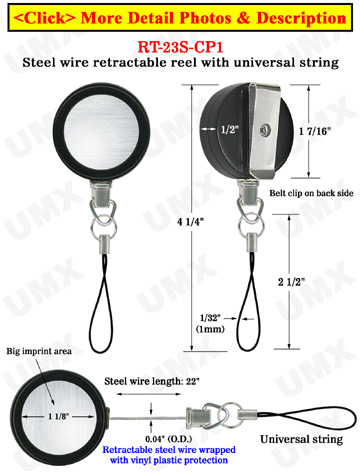 Durable Steel Cable String Reels With Retractable Mobile Phone Strings