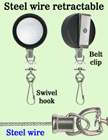 Durable Steel Cable Reels With Retractable Swivel Hooks