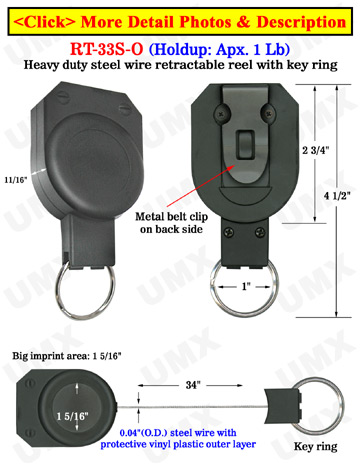 Retractable Keychain with Belt Clip Heavy Duty Key Ring Holder