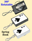 Preprinted Retractable ID Card Holders: Poker ACE Print RT-51-ACE-SK/Per-Piece