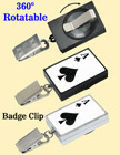 Casino Retractable Name Badge Reels: Poker ACE Print