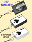 Preprinted Retractable Universal Fasteners: Poker ACE Print