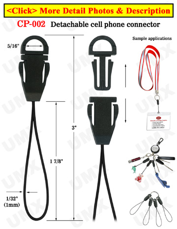 Detachable Cell Phone Accessory Strings For Cell Phone Accessories, Trimmings or Badge Holders