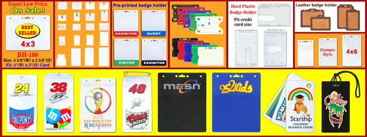 Wholesale Name Badge Holders, Plastic ID Cards, Name Tags, Ticket Pouches & Sleeves
Supplies